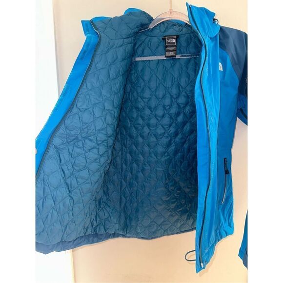 The North Face Thermoball Hyvent Winter Jacket Blue Women's Small - Picture 7 of 7
